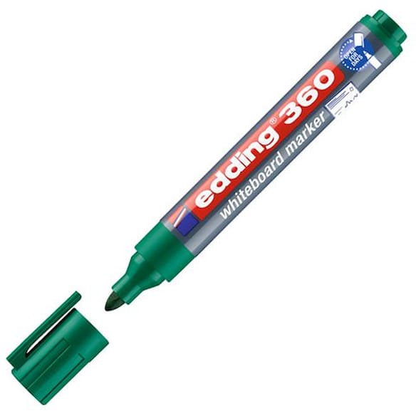 Whiteboardpenn EDDING 360 rund grønn 10st