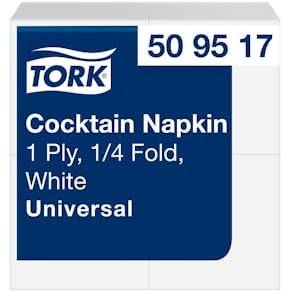Servett TORK Cocktail 1-lags vit 500/fp