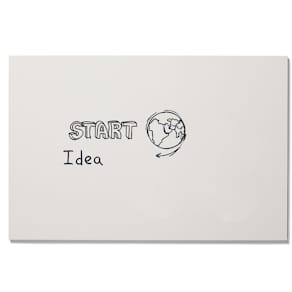 Whiteboard Smit Visual Frameloos, magnetisch, 98 x 148 cm