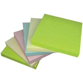 Notes LYRECO recycled 75x75mm sort. 6/fp