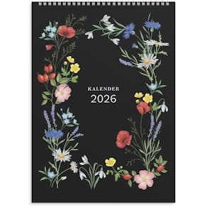 Väggkalender Illustrerad blomster 2026