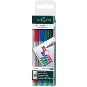 OH-Penna/Märkpenna Faber Castell 4set, fine, vattenlöslig