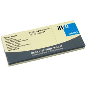 Notes INFO NOTES 40x50mm gul