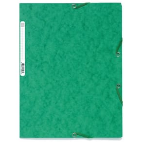 Gummibandsmapp EXACOMPTA 3-klaff A4 grön