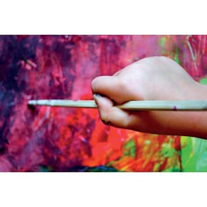 Olieverfpenseel Gallery nr 02, plat, lange steel, varkenshaar