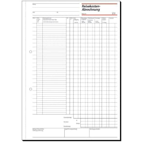 Formularbuch Sigel Reisekostenabrechnung, A4, 50 Blatt
