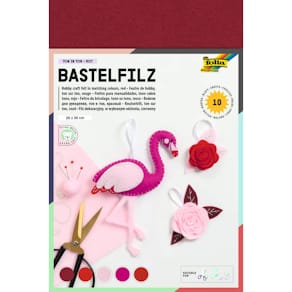 Bastelfilz Folia Ton in Ton, 20 x 30 cm, rot