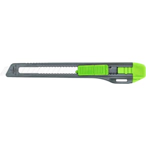 Cutter Q-CONNECT Light Duty, zwart/groen, 9 mm