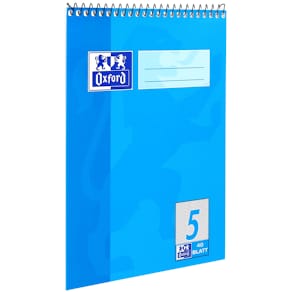 Spiralblock Oxford, A5, 40 Blatt, Lineatur 5, sortierte Farben
