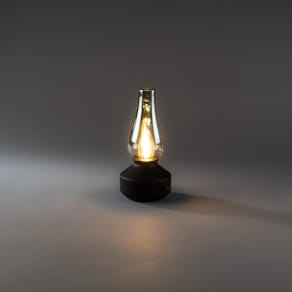 Lykta metall LED 24,5cm svart