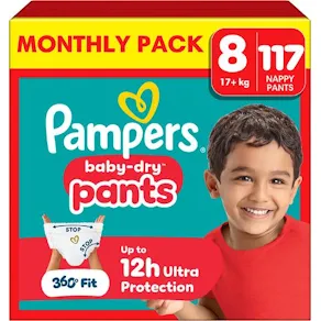 Blöja PAMPERS Baby Dry S8 17+kg 117/fp