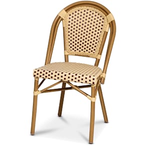 Stol Paris fiberkurveflet vinrød/creme