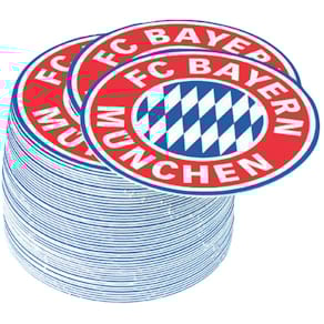Bierdeckel FC Bayern Emblem, 50 Stück, weiß/rot/blau