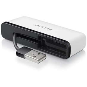 Belkin Travel - Hubb - 4 x USB 2.0 - skrivbordsmodell