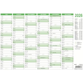 Tischkalender RNK 2026, A5 quer, grün