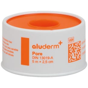Heftpflaster aluderm+silber Pore, 5 m x 2,5 cm