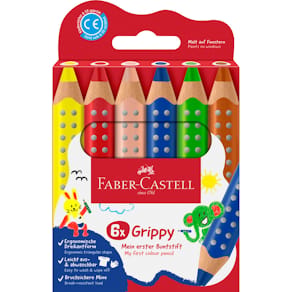 Buntstifte Faber-Castell Grippy, 6 Stück, sortiert