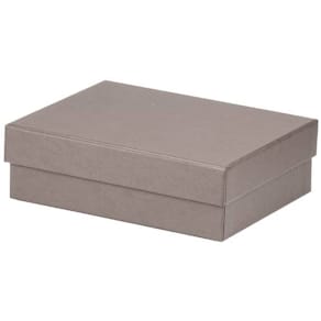 Geschenkkarton Rössler Boxline, taupe, 140 x 60 x 190 mm