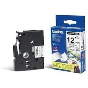 Märkband Brother TZeFX231 Flexibel, svart/vit, 12mm