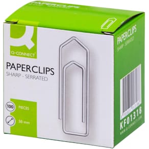 Papierklemmen Q-CONNECT, 50 mm, doos van 100 stuks