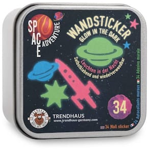 Wandsticker TRENDHAUS Space Adventure, nachtleuchtend, bunt