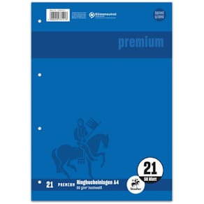 Ringbucheinlage Staufen Premium Top-90, A4, 50 BL, Lin. 21, weiß