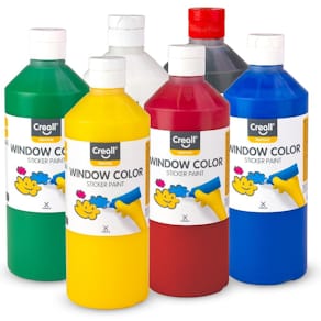 Fönsterfärg CREALL 6x500ml sort. färger