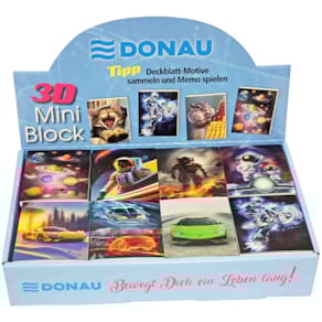 Miniblock DONAU Space & Speed, 70g/m², 40 Blatt, sortiert, 6,4x8,