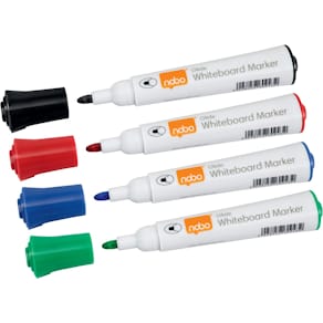 Whiteboardmarker Nobo Glide, pak van 4 stuks, geassorteerde