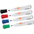 Whiteboardmarker Nobo Glide, pak van 4 stuks, geassorteerde