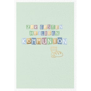 Kommunionskarte Noname, bunt, mit Briefumschlag