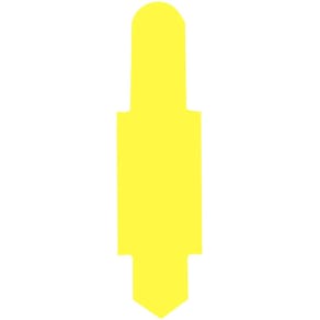 Stecksignal Elba, PVC, gelb