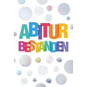 Abiturkarte, geprägt, mit Umschlag, 11,5 x 17 cm