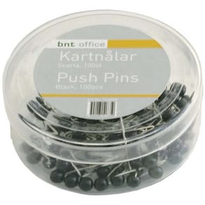 Kortnåle BNT sort 4x20x4 mm, 100 stk