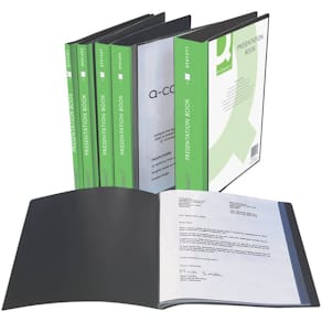 Sichtmappe Q-CONNECT Panorama, schwarz