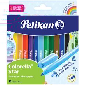 Fasermaler Pelikan Colorella Star C 302, 12 St., Etui