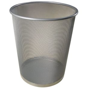 Papperskorg Nät Silver, metall, 15L