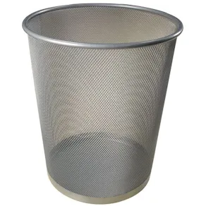 Papperskorg Nät Silver, metall, 15L