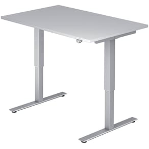 Schreibtisch HAMMERBACHER XMST12, höhenverstellbar, grau, 120 x  