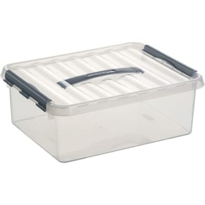 Aufbewahrungsbox helit, 12 Liter, DIN A4, transparent