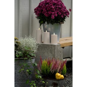 Blockljus KONSTSMIDE LEDtimer beige 12cm