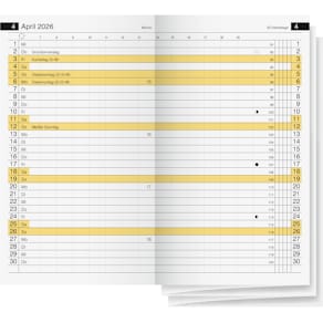 Taschenkalender-Nachfüllung RIDO Miniplaner d 15, 2026