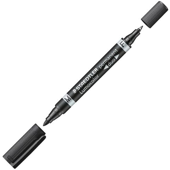 Merkepenn LUMOCOLOR Duo 0,6-1,5mm sort 10st