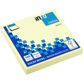 Haftnotizblock Info, 100 Blatt, gelb