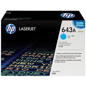 Color LaserJet 643A cyan toner