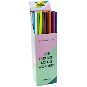 Transparantpapier Folia, display 100 rollen, assorti
