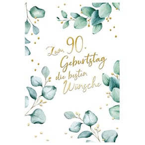 Geburtstagskarte HANRA Zahl 90