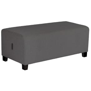 Modulsofa Hizia 2-seter sete u/rygg grå