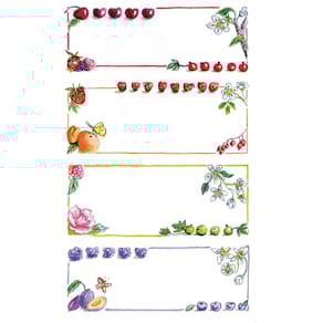 Haushaltsetikett Avery Zweckform Fruchtrahmen, bunt, 12 Stück