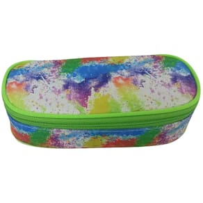 Schüleretui DONAU Splotch Pastell, klein, oval, unbefüllt